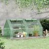 Portable Greenhouse With Two Covers, Steel Frame & 2 Roll-Up Windows