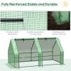 6' x 3' x 3' Portable Tunnel Greenhouse With Large Zipper Doors & Water/UV PE Cover