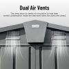 5ft Wx3ft L Garden Metal Lean-To Storage Shed With Lockable Door