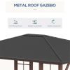 Galvanized Steel Roof Outdoor Garden Gazebo