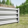 Silver Metal Raised Garden Bed Kit (7.6 x 3.7 x 0.98 Ft)