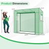 Outdoor Walk-In Greenhouse With PE Cover Metal Frame & Roll-Up Door