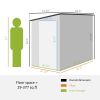 4' x 8' Metal Outdoor Storage Shed With Lockable Door & 2 Air Vents