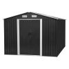 8' x 12' Ft Storage Shed - Charcoal Black
