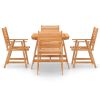 5 Piece Patio Dining Set Solid Acacia Wood