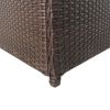 Garden Storage Box Brown 47.2"x 19.7"x 23.6" Poly Rattan