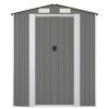 Garden Shed Light Gray 75.6"x 42.5"x 87.8" Galvanized Steel