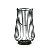 12" Metal Wire Lantern For Candles Black
