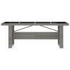 7 Piece Poly Rattan Gray Patio Dining Set With Cushions