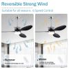 52'' ABS Blades Ceiling Fan with Lights and DC Remote, DC Motor Modern Ceiling Fan with 3 ABS Fan Blades & 2 Down Rods