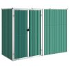 Garden Tool Shed Green 88.6"x 35"x 63.4" Galvanized Steel
