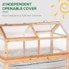 Raised Garden Bed With Polycarbonate Greenhouse & Wooden Frame 48" x 24" x 32"