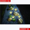 Solar-Powered Lawn Lights With Cat & Dog Paw Print Design For Garden Decoration