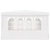Professional Party Tent with Side Walls 13.1'x13.1' White 0.3 oz/ftÂ²