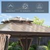 Hardtop Double Roof Gazebo With Netting & Curtains
