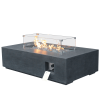 52 Inch Grey Outdoor Concrete Propane Gas Fire Pit