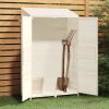 Garden Shed White 40.2"x 20.5"x 68.7" Solid Fir Wood