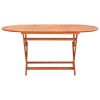 7 Piece Patio Dining Set Black Eucalyptus Wood&Textilene