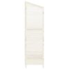Garden Shed White 21.7"x 20.5"x 68.7" Solid Fir Wood