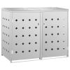 Double Wheelie Bin Shed 63.4-gal Stainless Steel