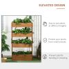 Outsunny 4-Tier Vertical Garden Planter With Self-Draining Design