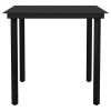 5 Piece Patio Dining Set with Cushions Gray