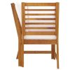 3 Piece Garden Lounge Set with Cream Cushion Solid Acacia Wood