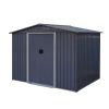 8 x 6 Ft Outdoor Metal Shed With Sliding Doors & Air Vent