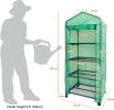 Mini Greenhouse 4 Tier Kit With Caster Wheels & Roll-Up Zipper PE Cover
