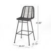 Sawtelle All-Weather Wicker Outdoor Barstools (Set of 2)