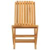Folding Patio Chairs 2 pcs 18.5"x18.5"x35" Solid Wood Teak