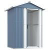 Galvanized Steel Gray Garden Shed 49.6"x 38.4"x 69.7"
