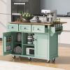 Kitchen Cart With Drop-Leaf Countertop & Storage