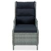 3 Piece Garden Lounge Set with Cushions Poly Rattan Light Gray
