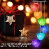 Heart-Shaped Wind Chimes With Color-Changing LED Solar Lights For Garden Décor