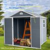 6 x 8Ft Grey Resin Outdoor Garden Shed