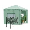 8x8Ft Foldable Greenhouse With Iron Frame & PE Mesh