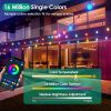52.5Ft Vibrant Outdoor String Smart RGB LED Waterproof Patio Lights