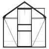 Anthracite Aluminum Greenhouse With Foundation 51.1 Square Feet