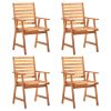 6 Piece Patio Dining Set Solid Wood Acacia