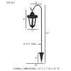 Black Solar LED Coach Lanterns-Pure Garden (Pair of 2)