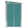 Wall-Mounted Garden Shed Green 46.5"x 76.4"x 70.1" Steel