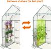 Walk-In Greenhouse With Tiers Shelves Reinforced Bottom Shelves & Steel Frame