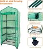 Mini Greenhouse 4 Tier Kit With Caster Wheels & Roll-Up Zipper PE Cover
