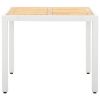 5 Piece Outdoor Dining Set Poly Rattan White