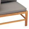 Corner Sofas 2 pcs with Dark Gray Cushions Solid Teak Wood