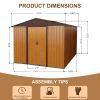 8Ft x 10Ft Metal Outdoor Coffee Storage Shed