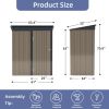 5 x 3Ft Outdoor Brown Storage Tool Shed With Sloped Roof & Lockable Entrance