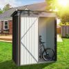 5 x 3Ft Outdoor Brown Storage Tool Shed With Sloped Roof & Lockable Entrance