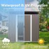 6Ft x 5Ft Outdoor Metal Storage Shed With Transparent Panels
